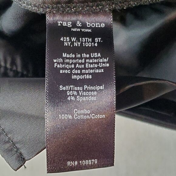 Rag & Bone Women's Size 6 Side Striped Dress Pants Viscose Blend Black - Picture 6 of 8